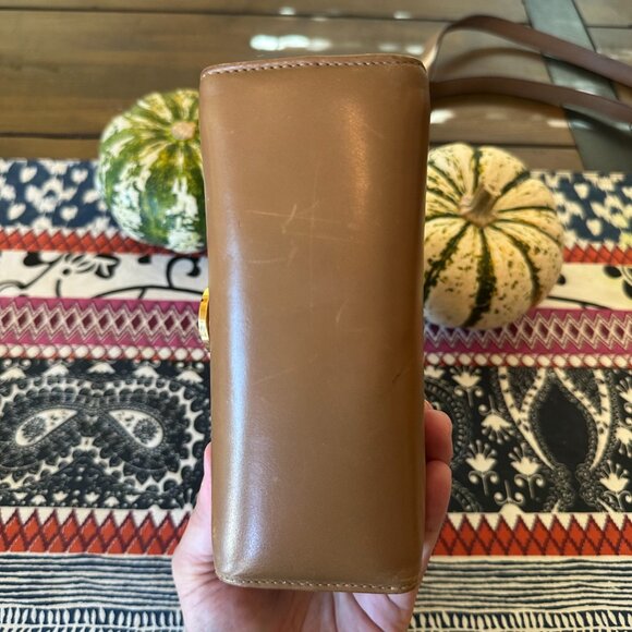 Salvatore Ferragamo Gancini Mini Tan Crossbody - Picture 9 of 15